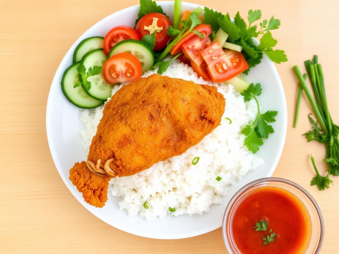 Cơm gà xối mỡ — Da giòn rụm ăn cùng gạo Jasmine ANVI — công thức Góc bếp ANVI