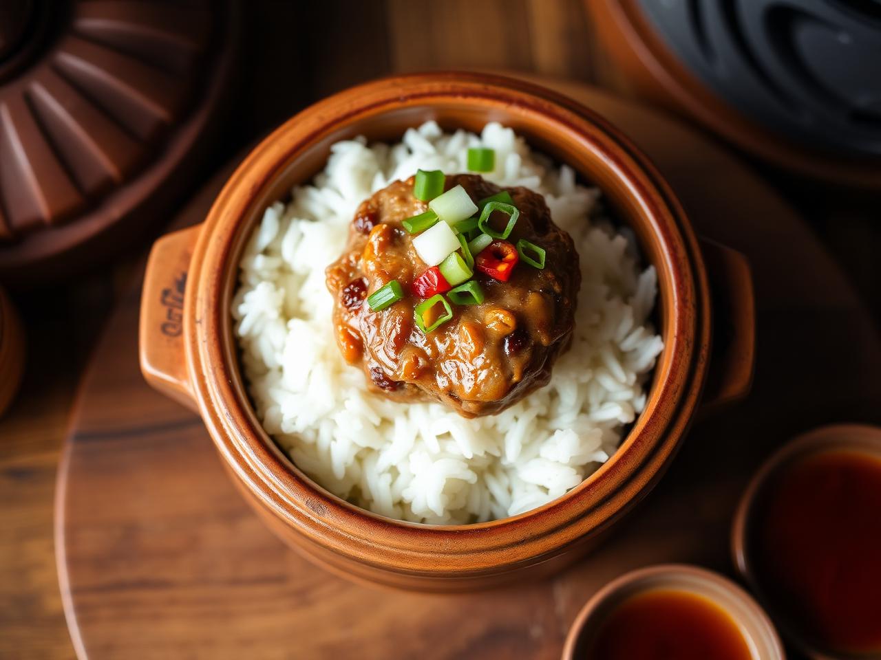 Cơm thố chả trứng hấp — Bữa cơm nhanh gọn với gạo Đài Thơm 8 ANVI — công thức Góc bếp ANVI